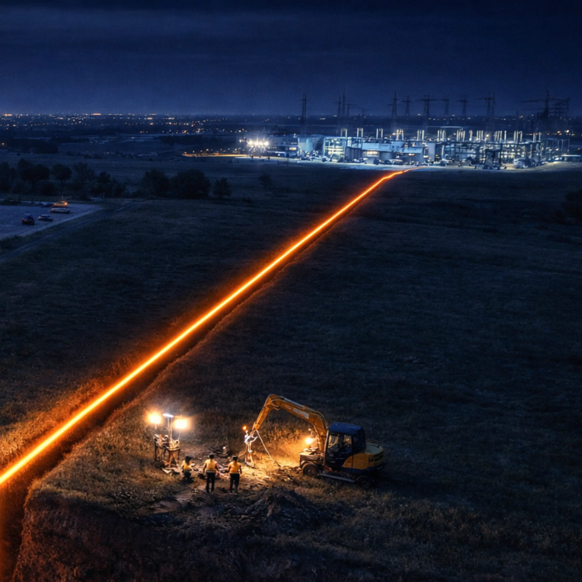 Zelfaanleg van netaansluiting — kabel leggen in het veld